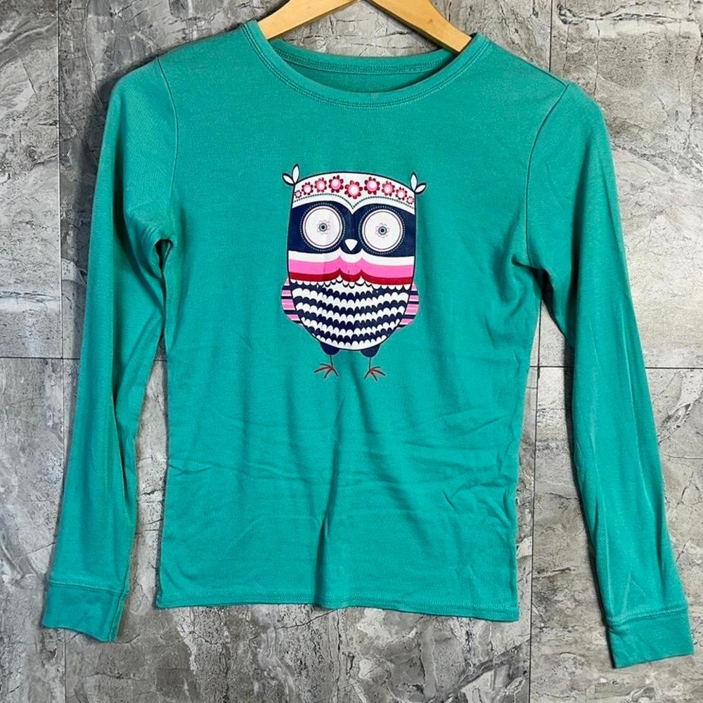 Blue long sleeve owl shirt Kids 14-16‎  #kidswear